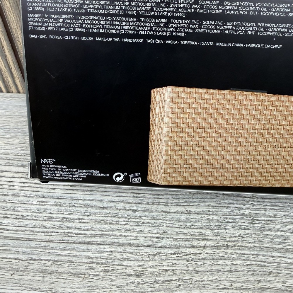 NARS Sur La Plage Lip Balm Set 3pc Woven Clutch Limited Edition New Open Box - Picture 11 of 16
